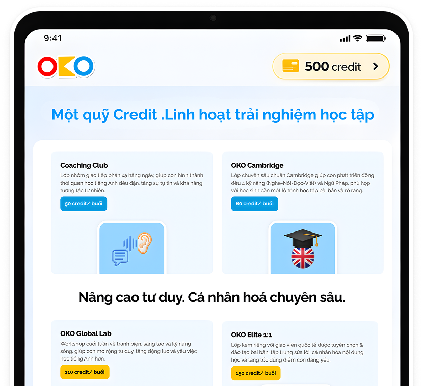 Ví Credit học tập OKO